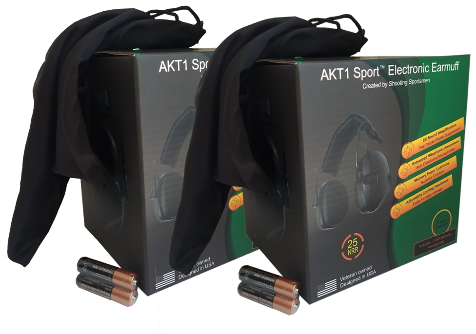2PACK AK Premium Electronic Earmuff AKT1 Sport, LLC.