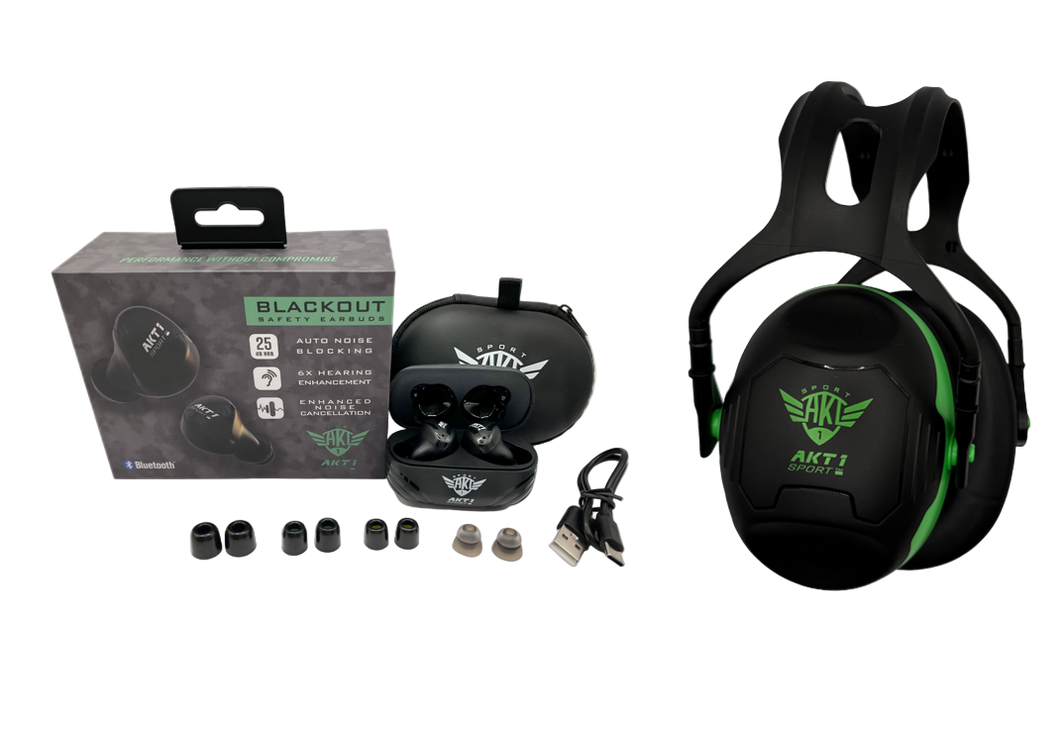 Blackout Bluetooth Earbuds + FREE PASSIVE EARMUFF