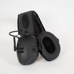 AKT1 Sport Electronic Earmuff, hearing protection for shooting sports, safety, NRR 25, noise reduction rating, 6x amplification, impact noise blocking, passive noise blocking