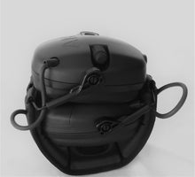Load image into Gallery viewer, AKT1 Sport Electronic Earmuff, hearing protection for shooting sports, compact foldable design, fold in multiple directions for best storage and fit, safety, noise reduction rating, NRR 25, impact and passive noise blocking, hunting, fishing, race car, nascar, technology

